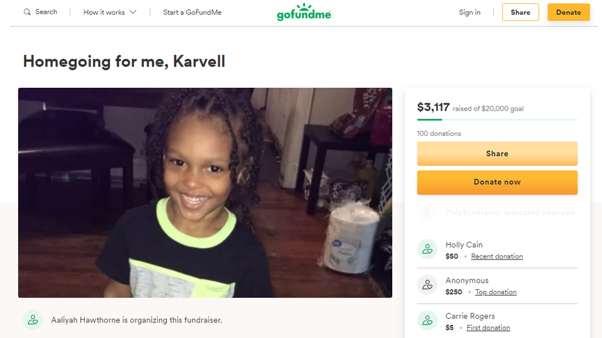 A webpage has been set up seeking financial donations for the siblings of a 6-year-old Kansas City boy found dead in his home this week.