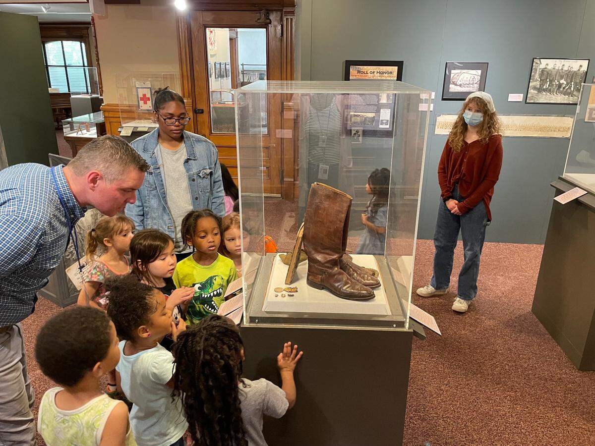 Patrons explore the Douglas County Historical Society’s Watkins Museum of History