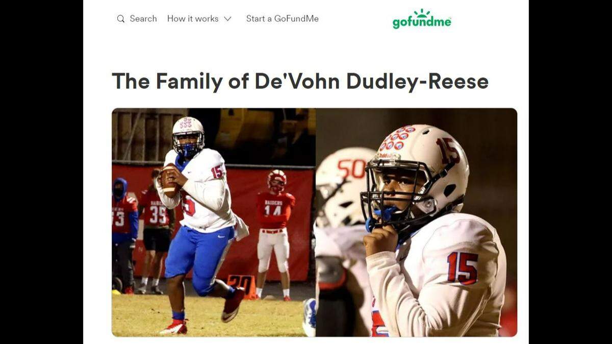 De’Vohn Dudley-Reese, 16, was among two teens shot and killed Sunday, Nov. 27, 2022, in the area of East 28th Street and Garfield Avenue in Kansas City. Loved ones are raising money through GoFundMe for his funeral.