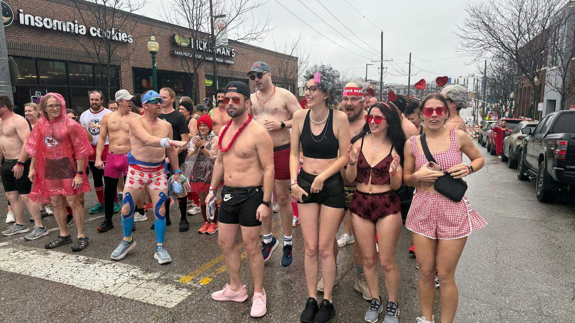 Stripped down to their underwear in the rain, KC runners raise money for charity