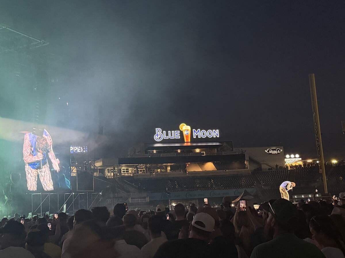 Post Malone performing at Kauffman Stadium Wednesday, July 15, 2026, in Kansas City, Missouri.