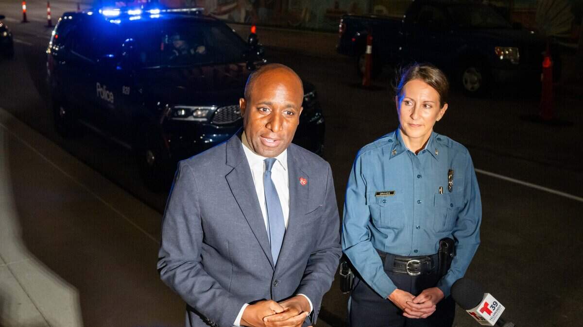 KCPD Chief of Police Stacey Graves and Mayor Quinton Lucas.