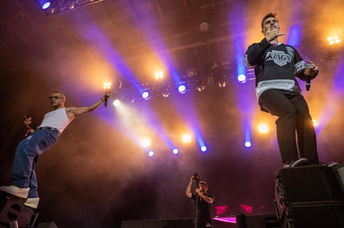 Loud Luxury performs at Kelce Jam at the Azura Amphitheater on Friday, April 28, 2023, in Bonner Springs.