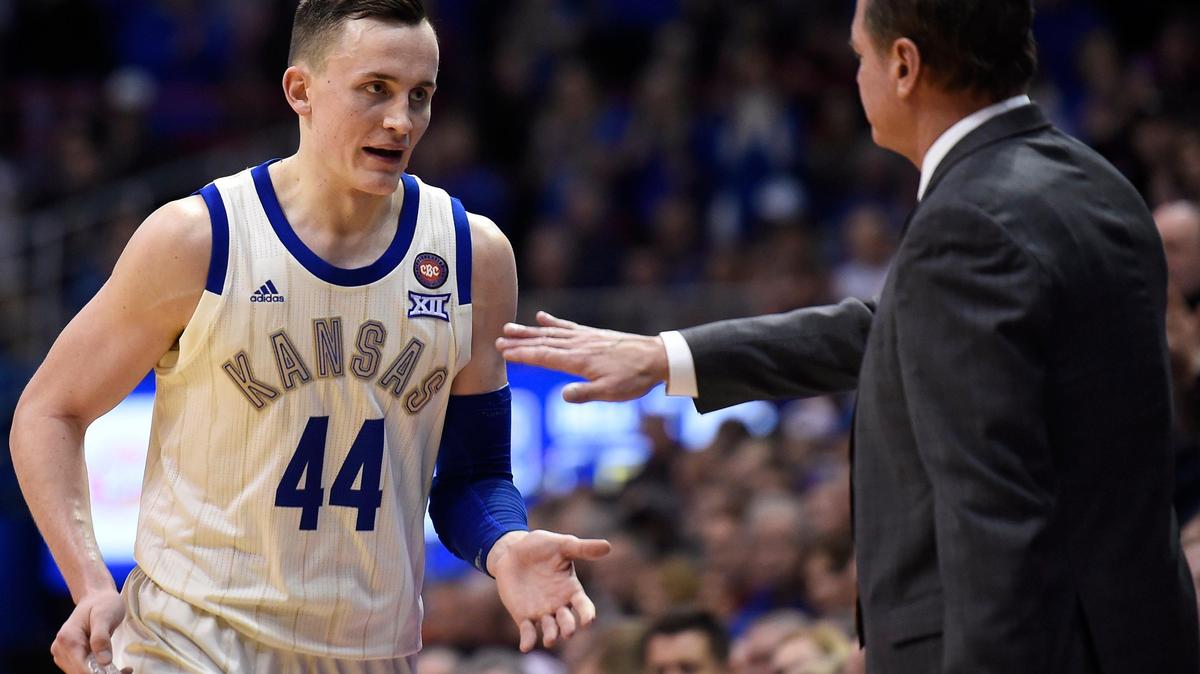 Kansas coach Bill Self had high praise for Mitch Lightfoot after the Jayhawks took care of business on Saturday, Feb. 9, 2019. KU beat Oklahoma State, 84-72.