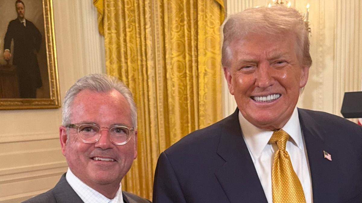 Missouri U.S. Rep. Mark Alford and Donald Trump