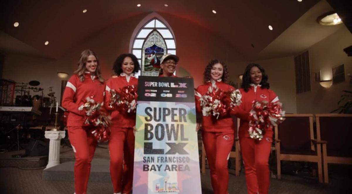 Richards after learning she’s going to the Super Bowl.