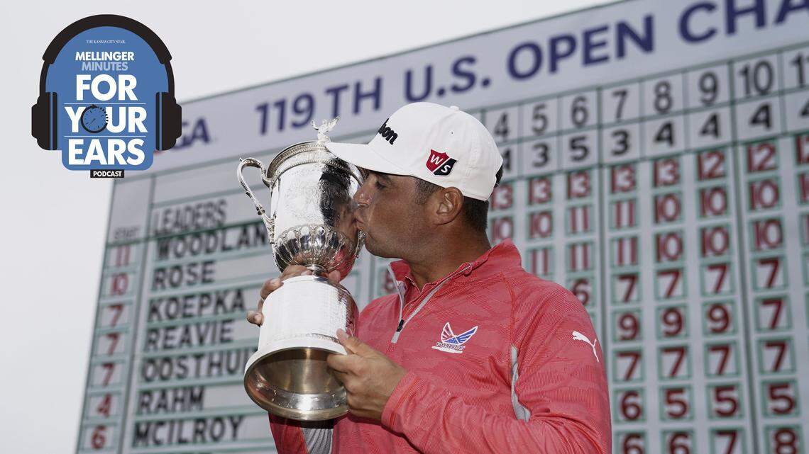 Gary Woodland posses with the trophy after winning the U.S. Open Championship golf tournament Sunday, June 16, 2019, in Pebble Beach, Calif. (AP Photo/Carolyn Kaster)