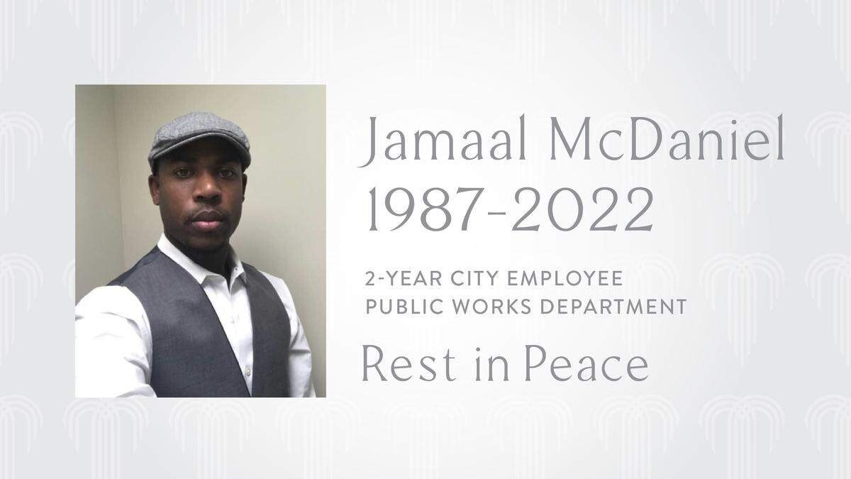 Jamaal McDaniel, a two-year employee with the Kansas City Public Works Department, was killed when the garbage truck he was driving overturned in a crash and caught fire. Another city worker, who has not been identified, also died in the crash.