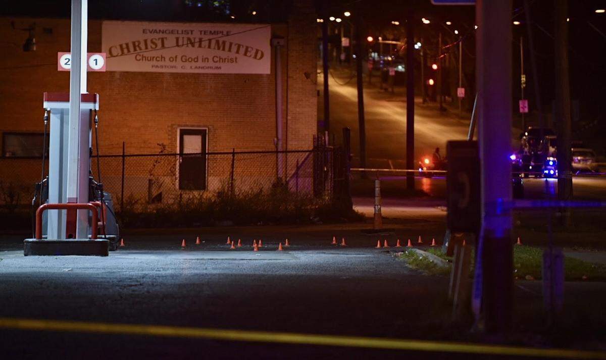 Kansas City police investigate the scene of a fatal shooting Thursday, Aug. 27, 2020, in the 4600 block of Prospect Avenue.