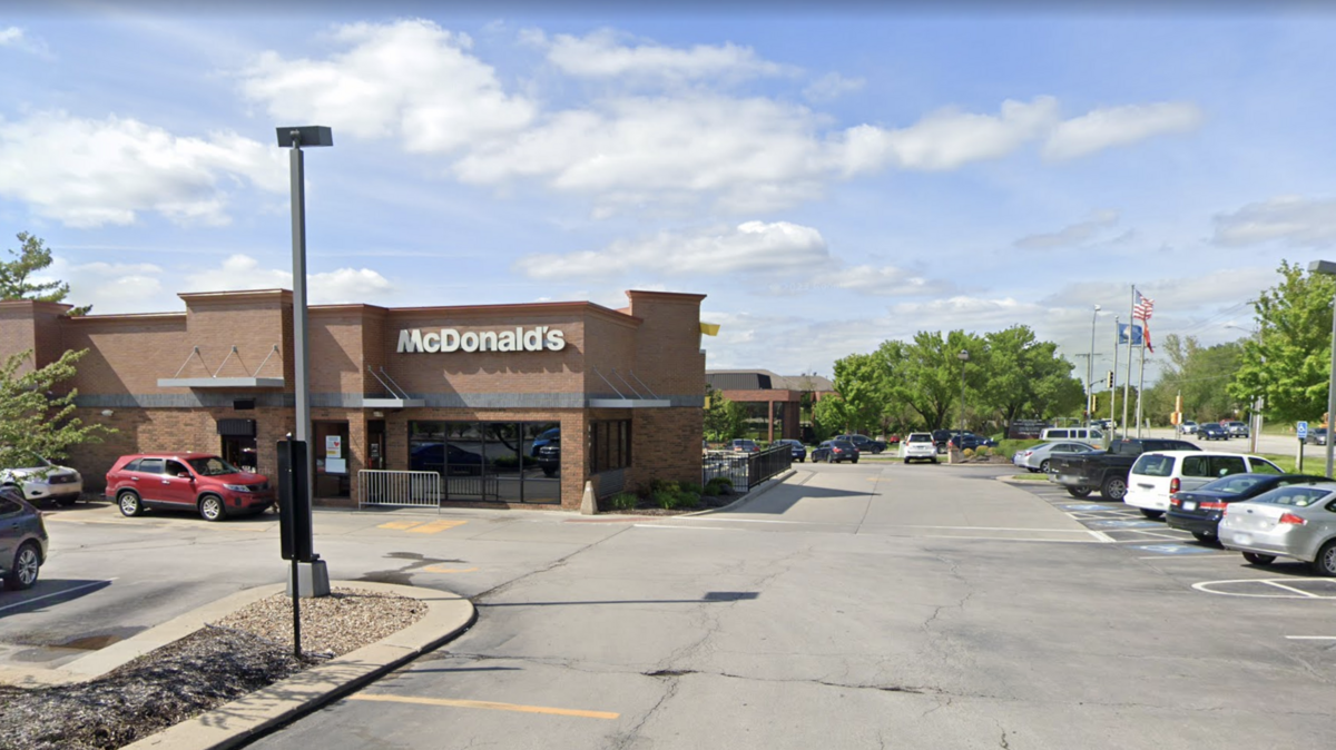 McDonald’s at 11000 Quivira Road in Overland Park, captured by Google Earth on June 19, 2023. Sulif Ibnal Sid Wilkins, 24, was charged with seven felonies after shooting at an Overland Park police officer in the fast-food restaurant’s parking lot on September 17.