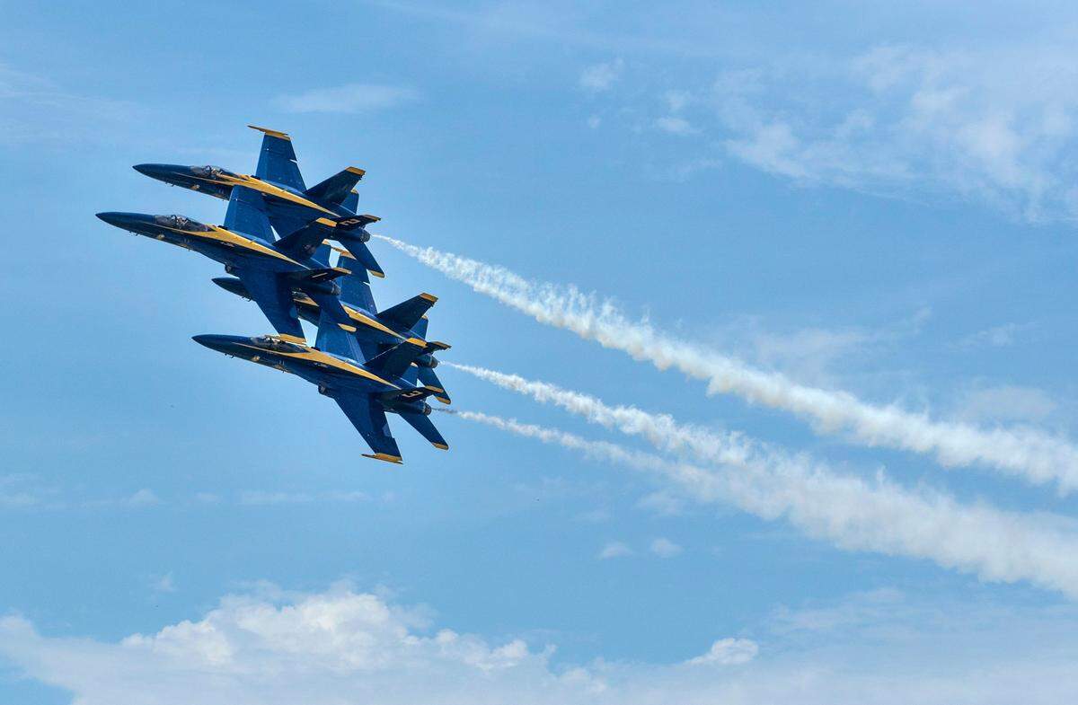 The U.S. Navy Blue Angels, who performed at the Kansas City Air Show in 2019, will return this year. The show will be July 3 and 4 at the New Century AirCenter near Gardner.