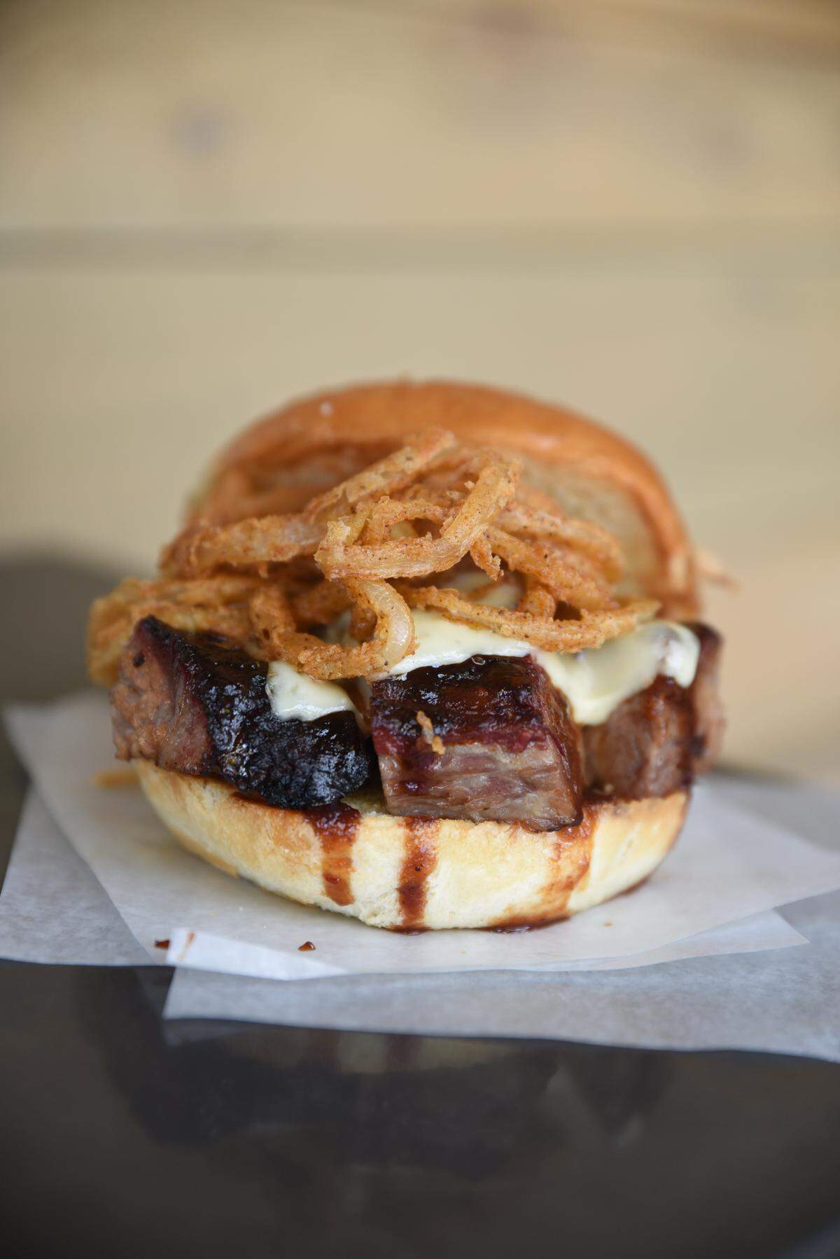 Q39's Mr. Burns burnt ends sandwich.