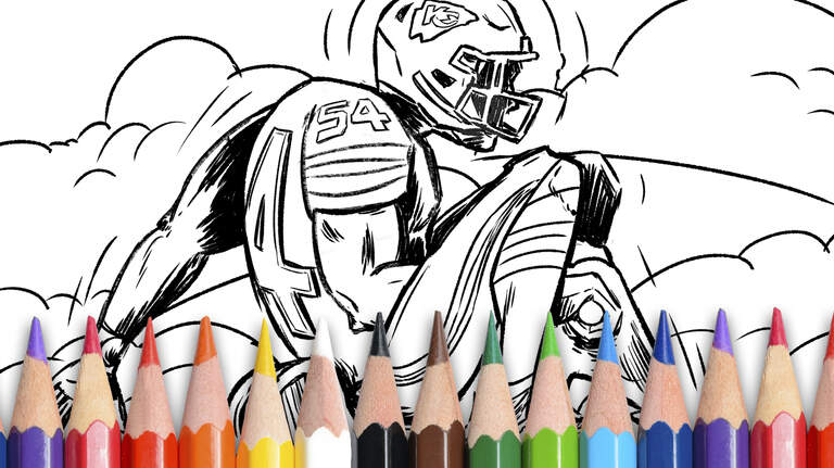 Color your way to New Orleans with our latest Kansas City Chiefs Super Bowl coloring page