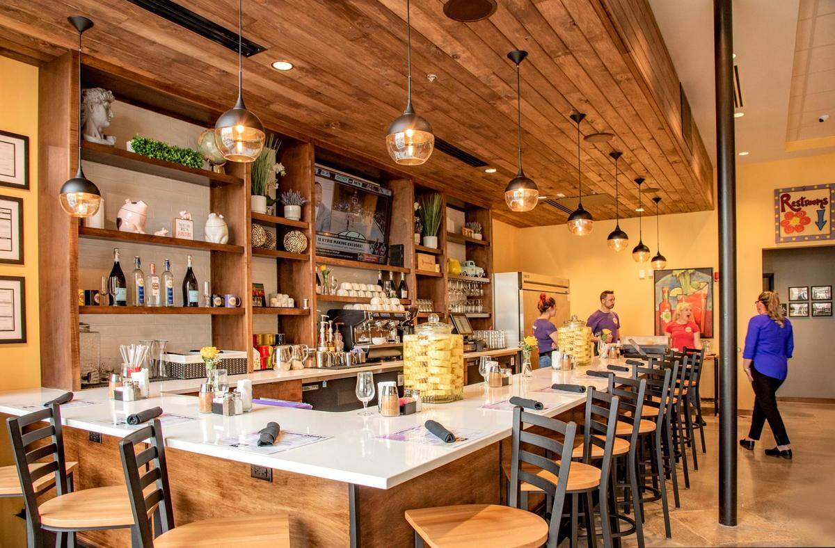 Urban Egg, a daytime eatery, features bar seating and a light feeling interior. The restaurant has a spot at 4921 W. 119th St., in Hawthorne Plaza in Overland Park.