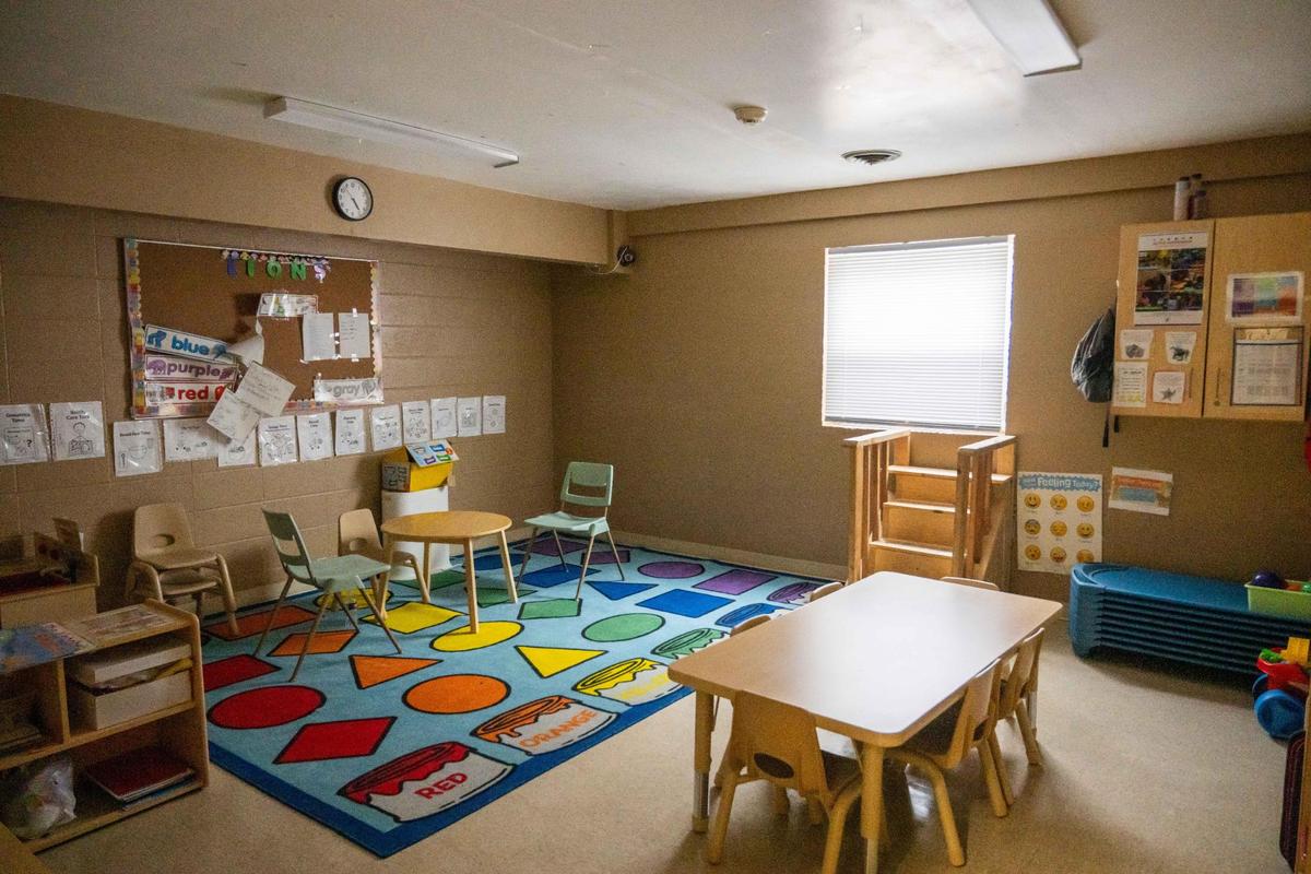 A pre-school classroom at The Rock at Stony Point Learning Center.