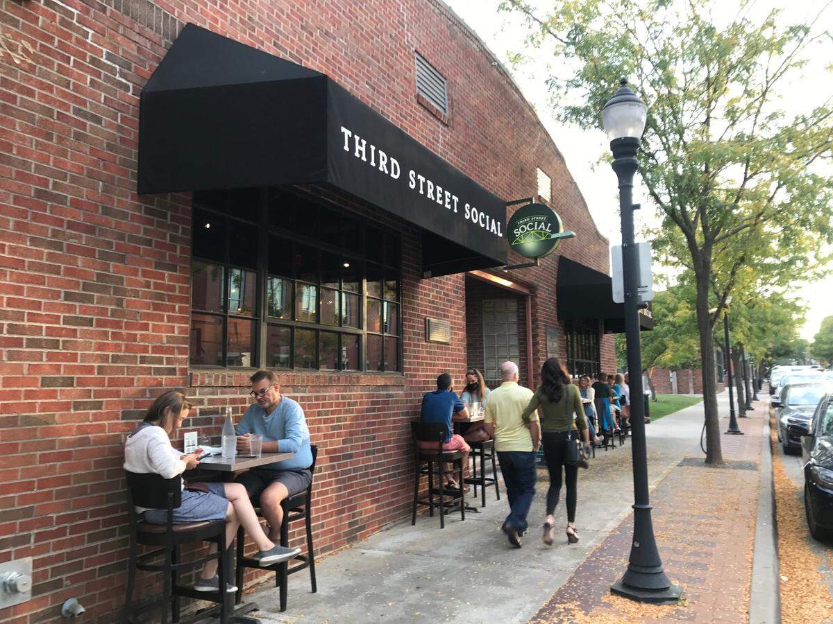 Third Street Social in Lee’s Summit has a dedicated patio but recently added tables and 10 seats in front.