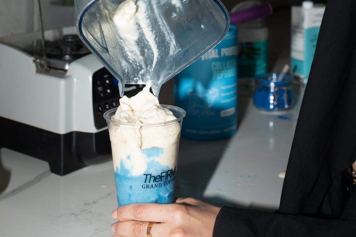 A photo of the protein smoothie Gianna Ferrante created with Grand Coffee Company.