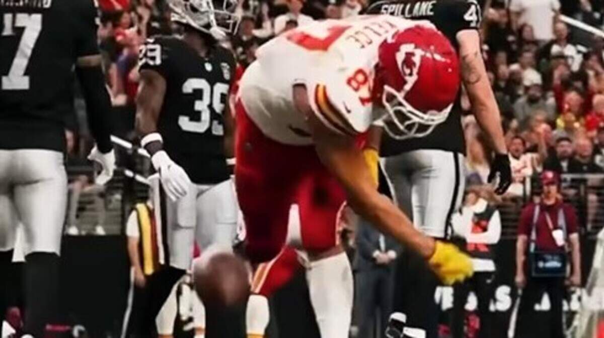 A scene from a hype video put out by Chiefs tight end Travis Kelce.