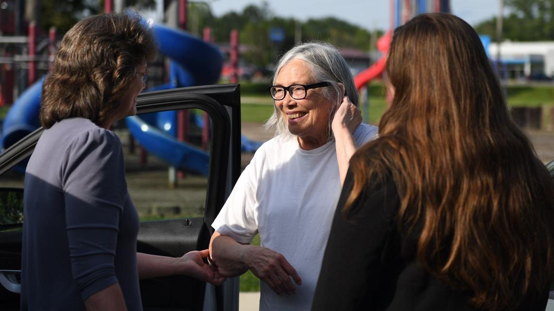 Sandra “Sandy” Hemme was released from the Chillicothe Correctional Center on Friday in Chillicothe, Missouri. She has been in prison more than 43 years for a murder she did not commit.