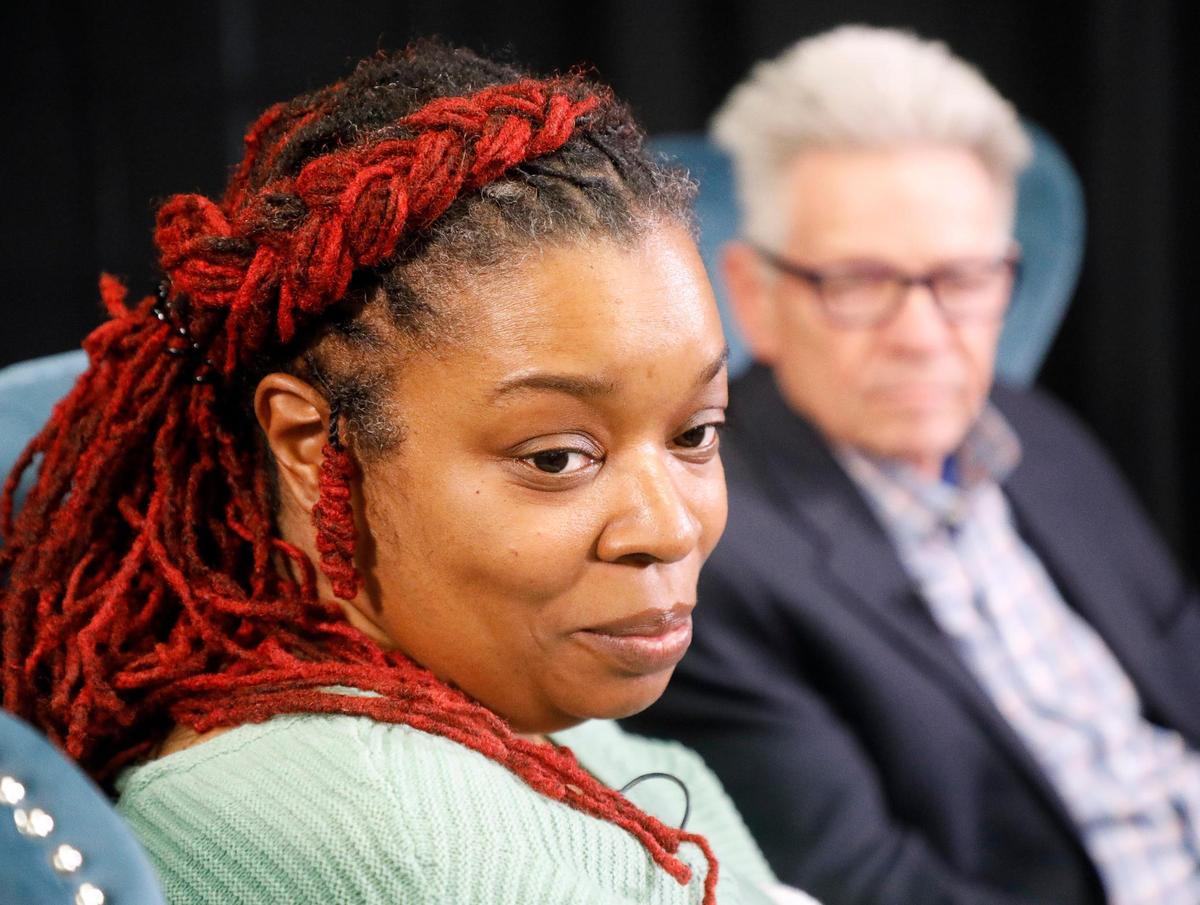 Shawntel Anderson and Bob Hopkins met Saturday in Dallas, more than 40 years after Hopkins found Anderson when she was about eight months old and abandoned at a Kansas City house.