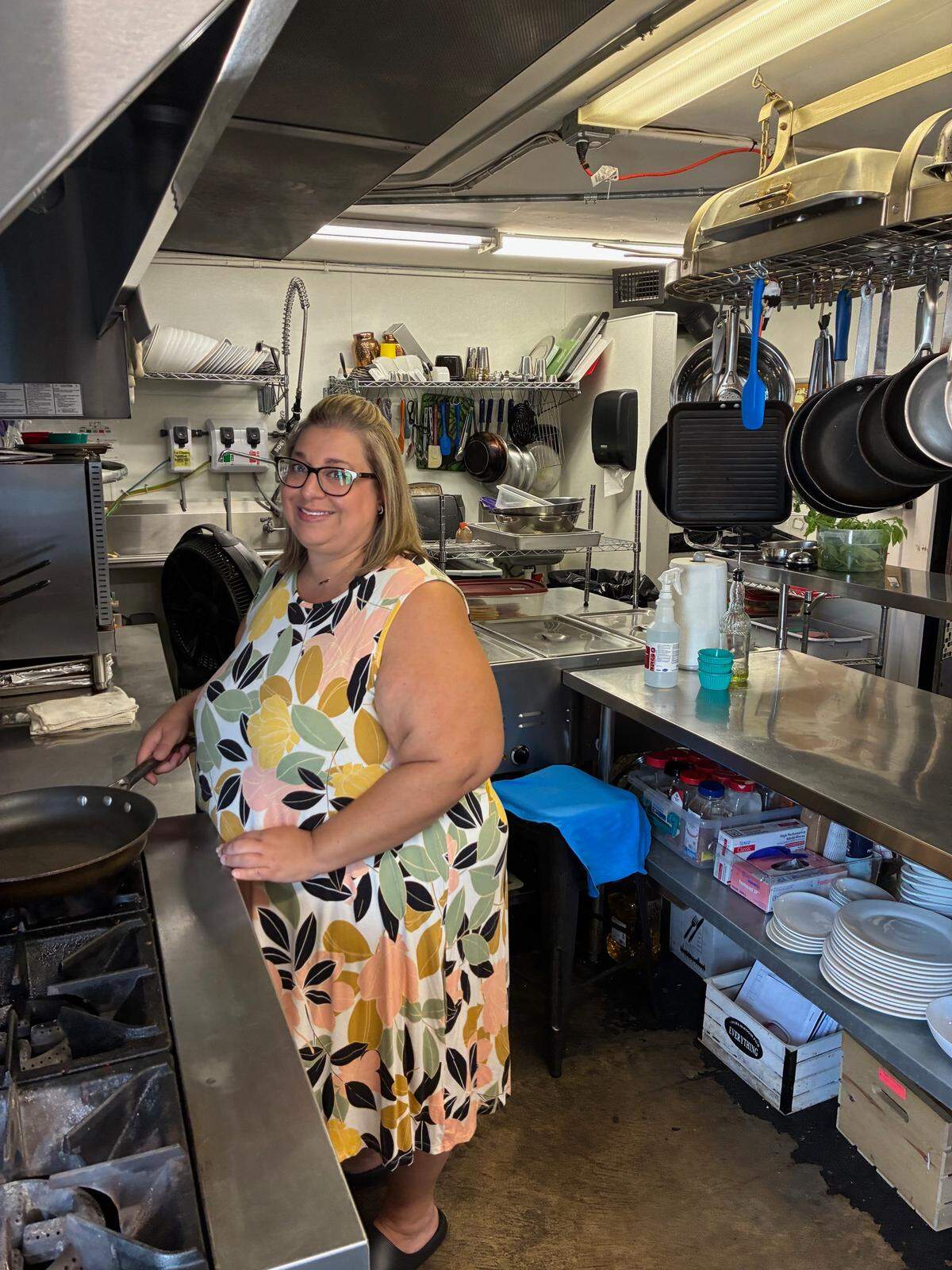 Carrie Arnone, owner of Farfalle Bistro, appreciates being able to do all the cooking herself at her downtown Lee’s Summit restaurant she opened in 2018. It’s why she keeps the operation small and seats to a minimum.