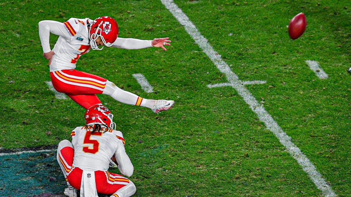 Kansas City Chiefs kicker Harrison Butker kicked the game-winning field goal in the final seconds of Super Bowl LVII on Feb. 12, in Glendale, Ariz. Butker, a devout Catholic, is spending a week in silent prayer at a California abbey.