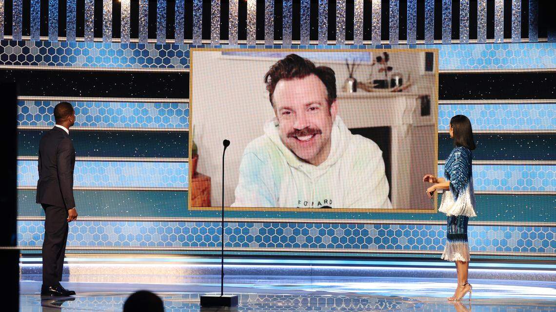 Kansas City’s Jason Sudeikis wins first Golden Globe. His reaction? ‘That’s nuts’