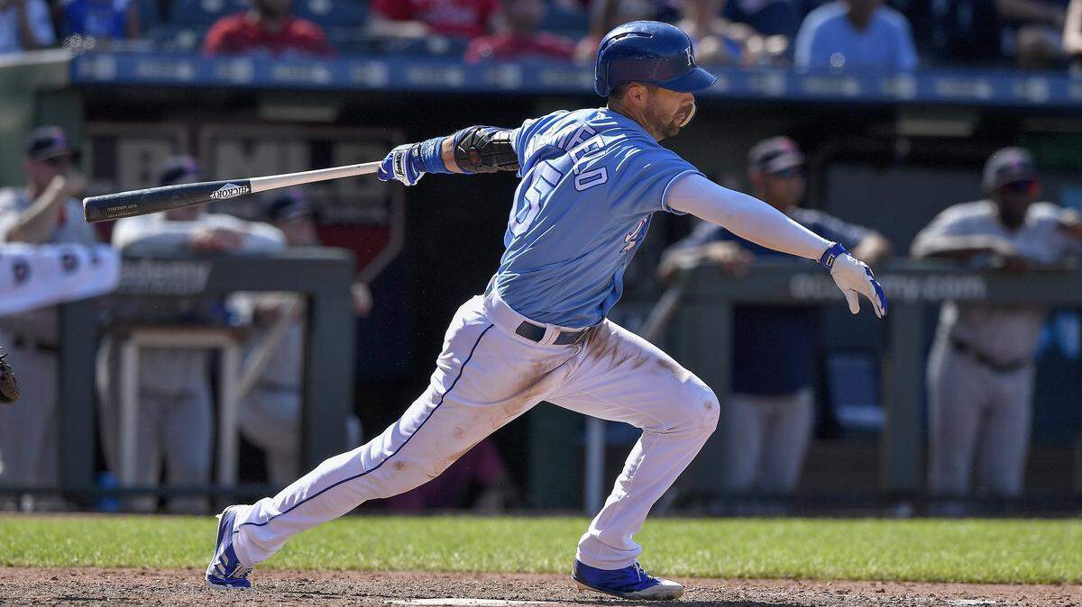 Whit Merrifield recently had a five-hit game against the Boston Red Sox.