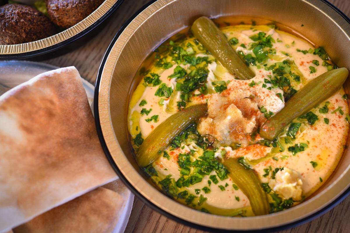 Signature Creamy Hummus at Baba’s Pantry