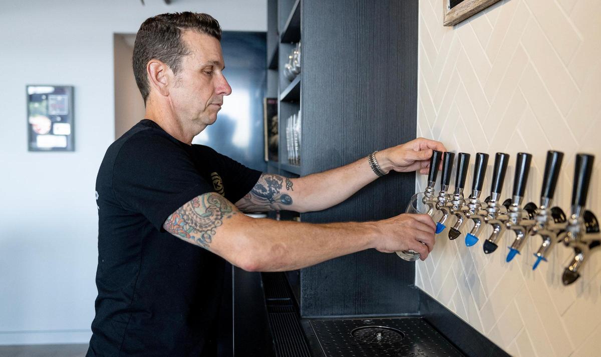 Brent Anderson co-owner of Friction Beer Co., along with his partner, Nathan Ryerson, decided to pursue opening a brewery after bonding over beers.