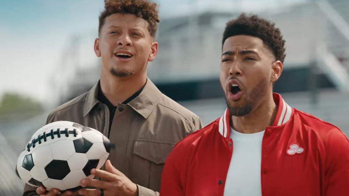 Patrick Mahomes with Jake from State Farm in a new commercial.