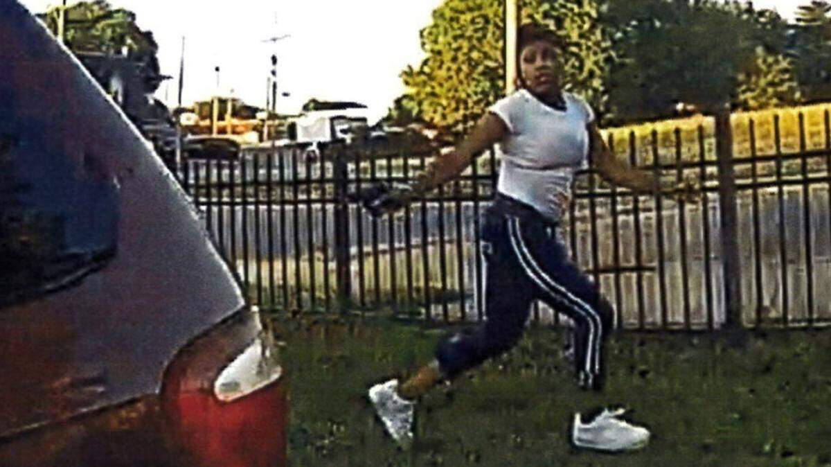 Prosecutors released an image showing carjacking suspect Leonna Hale moments before she was shot by Kansas City police on May 27, 2022.