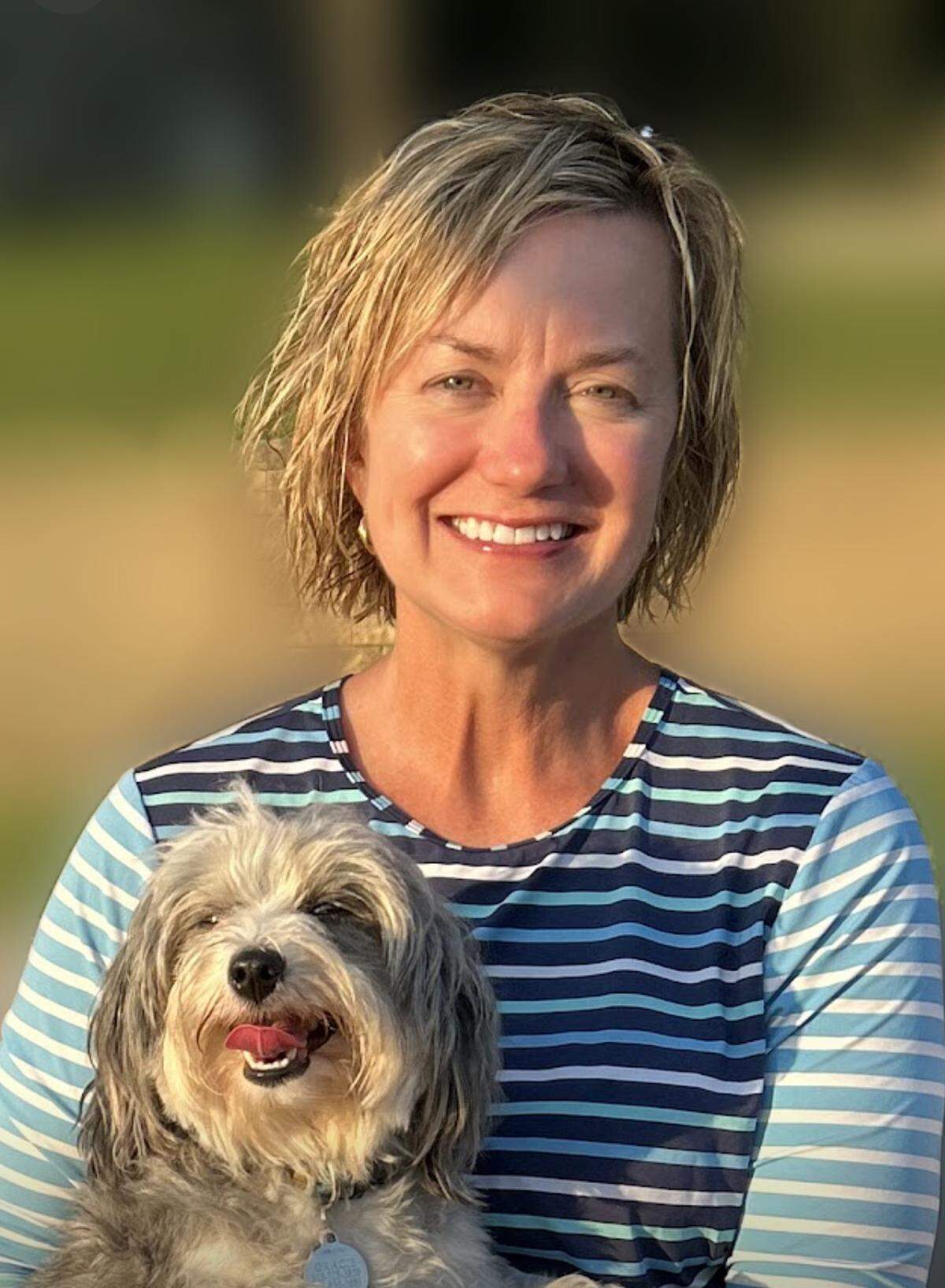 Julie Hirons with Gracie before she ran off.