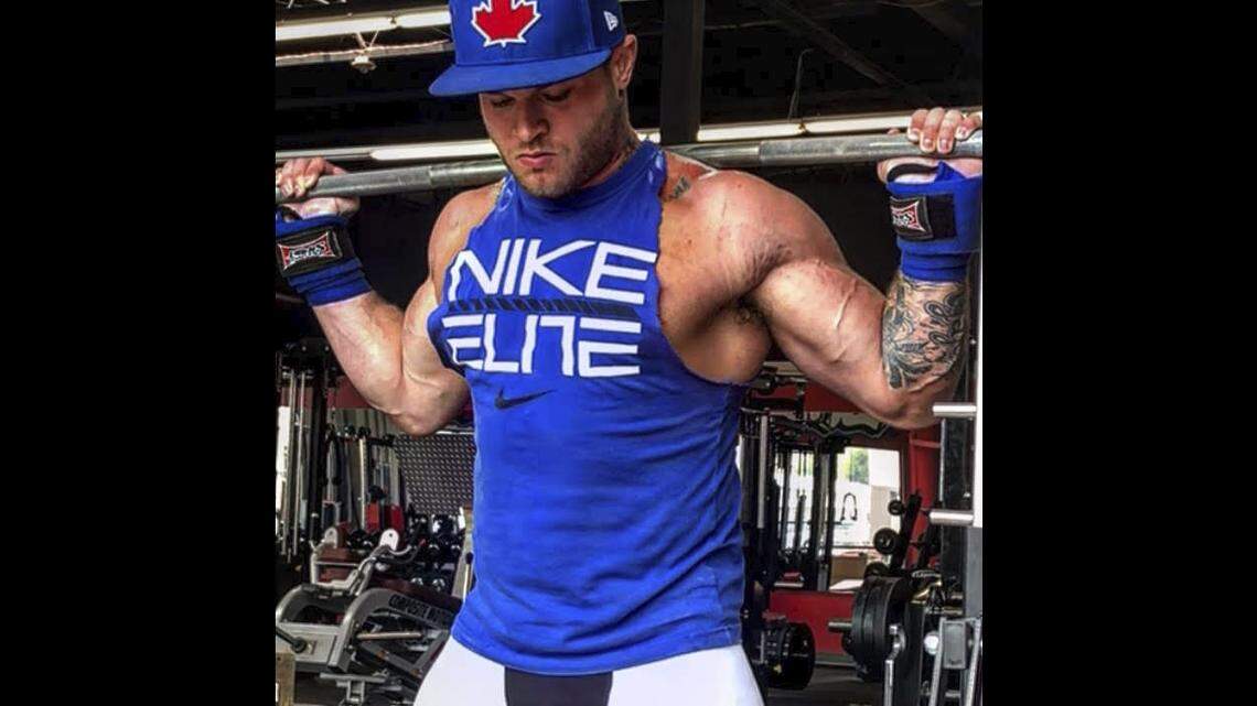 Jason Britt, in 2017, training for a national powerlifting competition.  