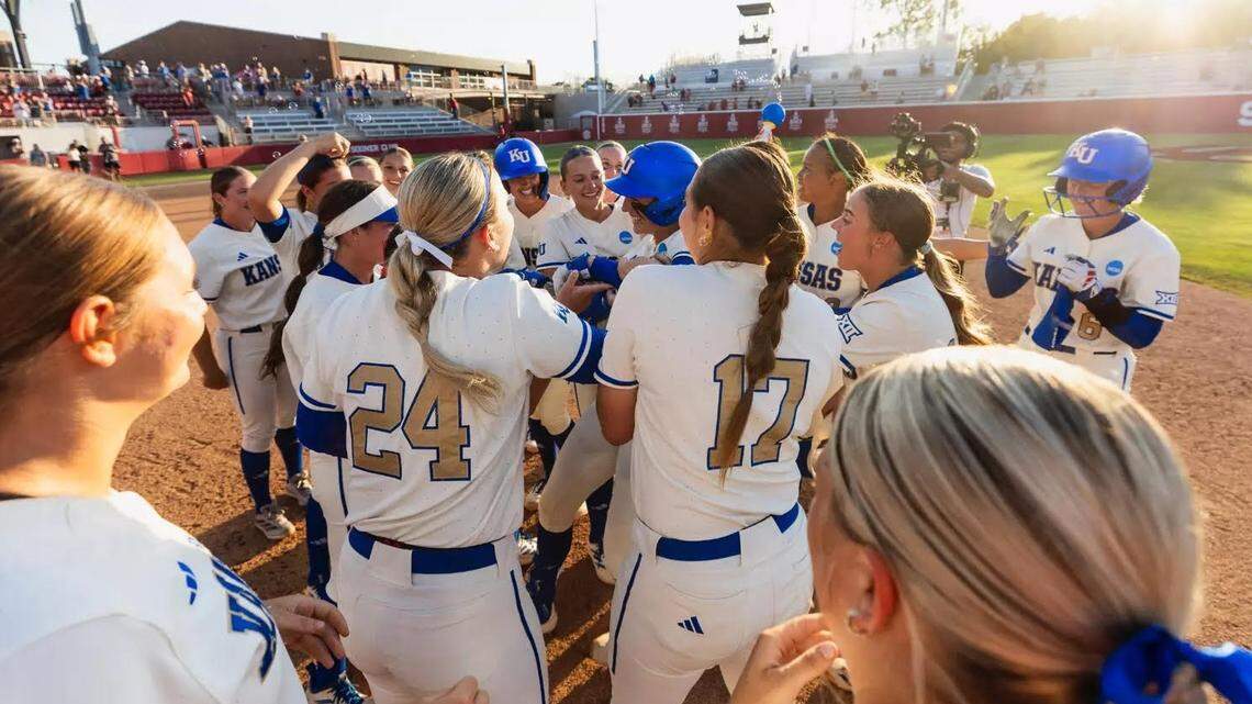 KU Jayhawks claim shutout victory over Michigan at NCAA softball tournament