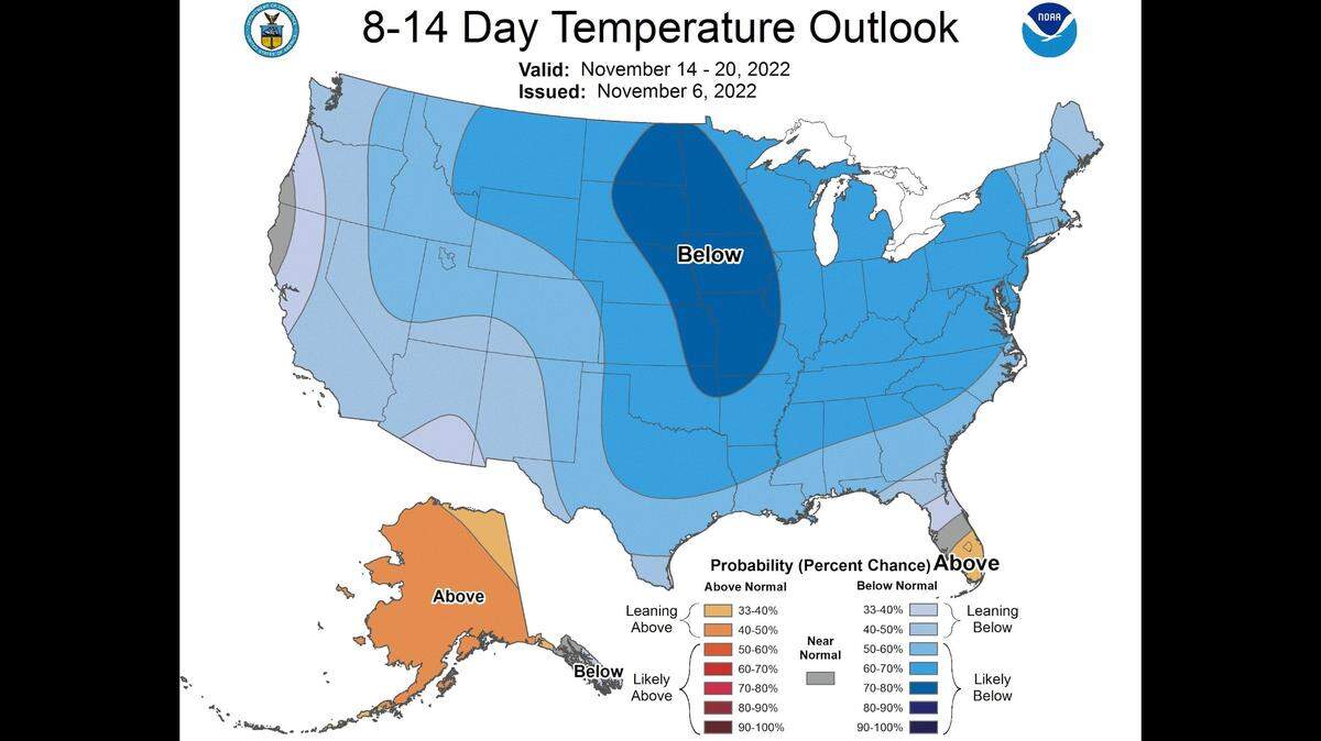 The unseasonably warm weather that starts the beginning of the week will give way to Kansas City’s the first stretch of winter cold, which will linger into next week, according to the National Weather Service in Kansas City. Temperatures on Friday will be 40 to 45 degrees colder than Thursday.