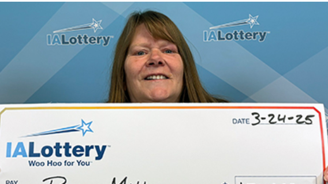 A 58-year-old woman won big with an Iowa scratch-off ticket. Now, she hopes the winnings will help her and her husband retire.
