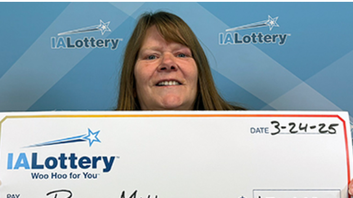 A 58-year-old woman won big with an Iowa scratch-off ticket. Now, she hopes the winnings will help her and her husband retire.