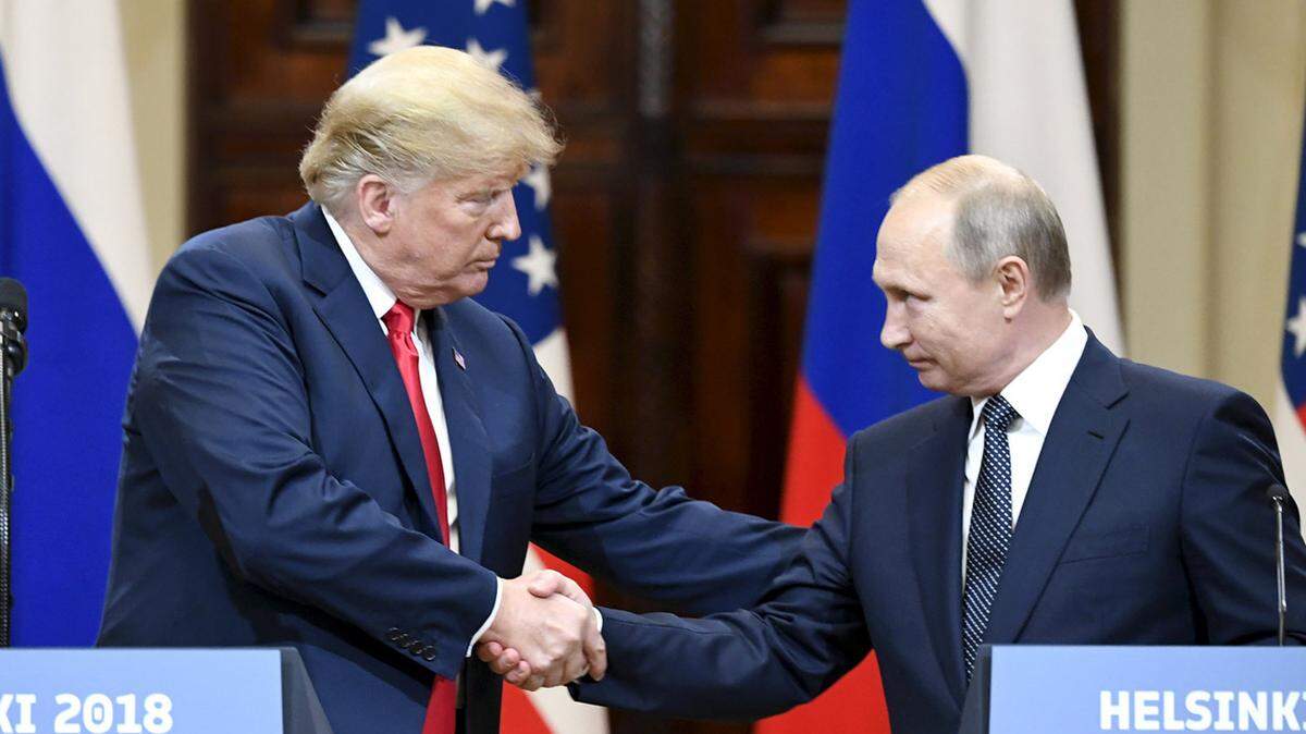 President Donald Trump with Russian President Vladimir Putin at a meeting in Helsinki, Finland in 2018. The two are scheduled to meet in Alaska on Friday.