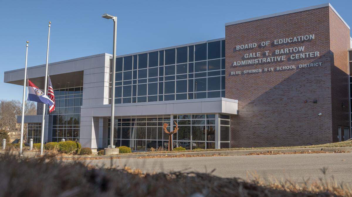 Blue Springs School District building in Blue Springs on Thursday, Jan. 13, 2022. The Blue Springs School District has been ordered to pay $4 million in damages after denying RJ Appleberry, a former student, the access to use male-designated bathrooms and locker rooms, starting since middle school, according to court documents.