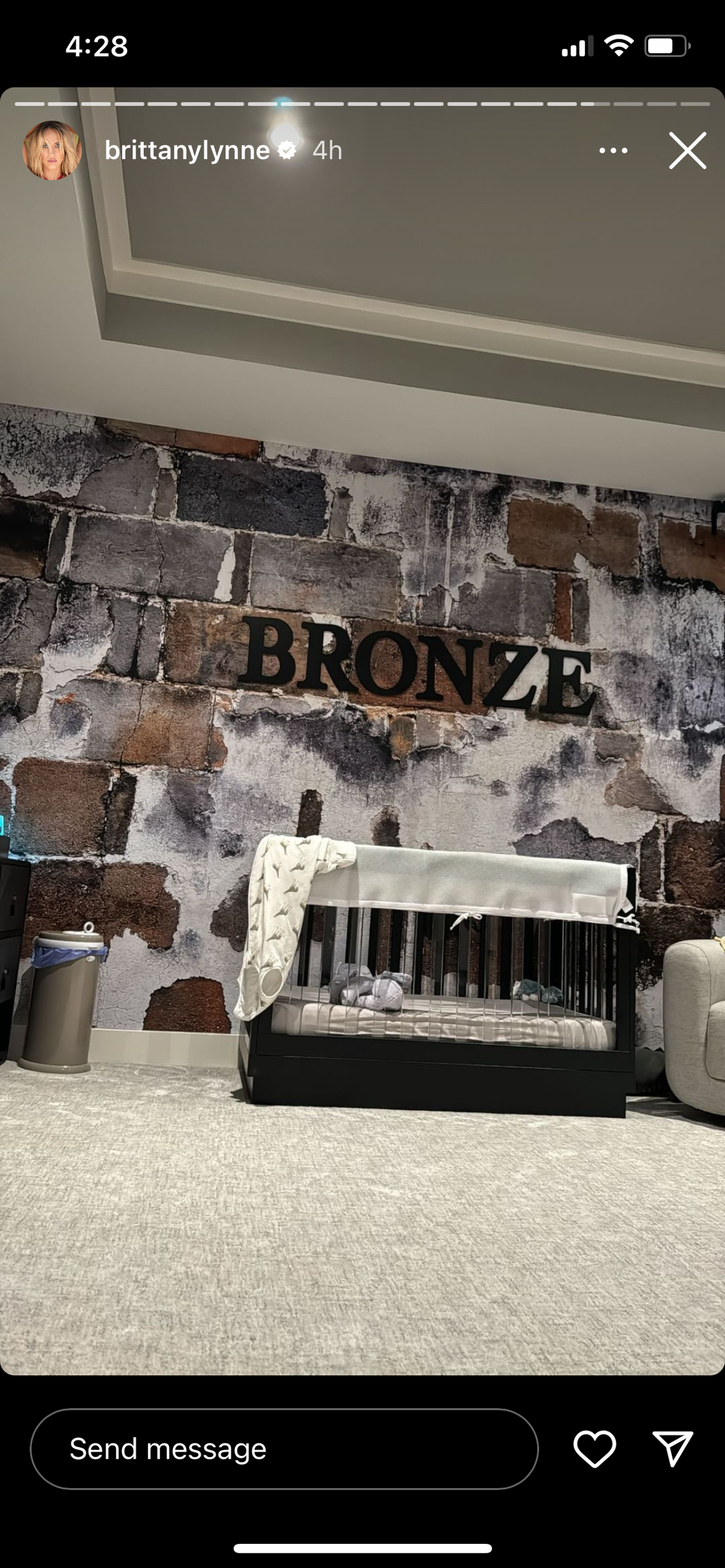 Brittany Mahomes shared this photo of son Bronze’s nursery on her Instagram Stories last week.