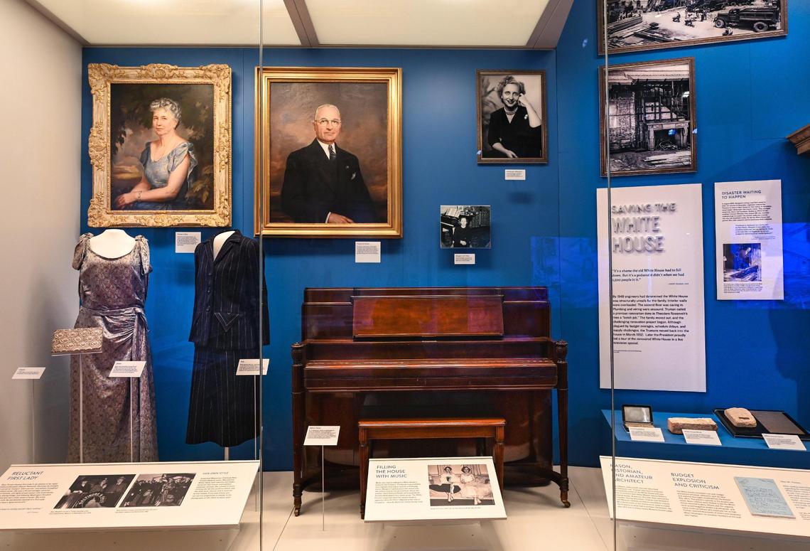 The new exhibit Truman’s Washington has artifacts from his presidential years, including a piano he was fond of playing.