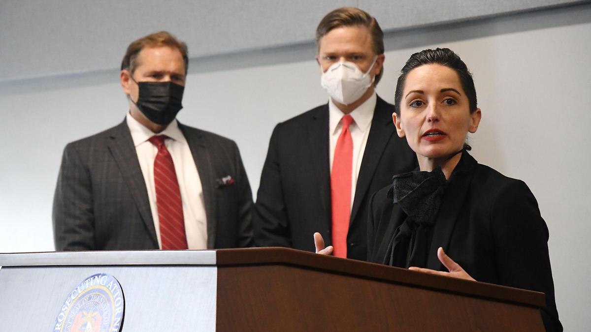 Tricia Rojo Bushnell, right, executive director of the Midwest Innocence Project, said she was not aware of another Kansas City case in which so many officials and agencies called for the release of an innocent man referring to the reversal of the 1978 murder conviction of Kevin Strickland.