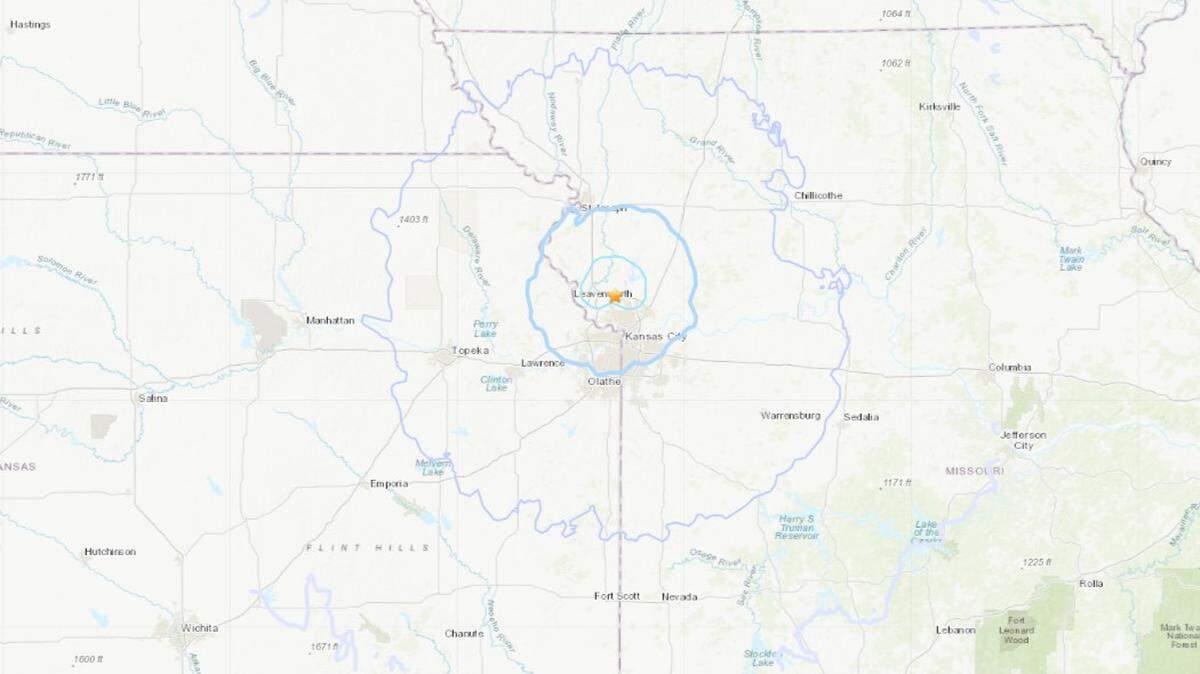 A small earthquake with an epicenter near the village of Ferrelview in Platte County was felt in parts of the Kansas City metro area, according to the U.S. Geological Survey.