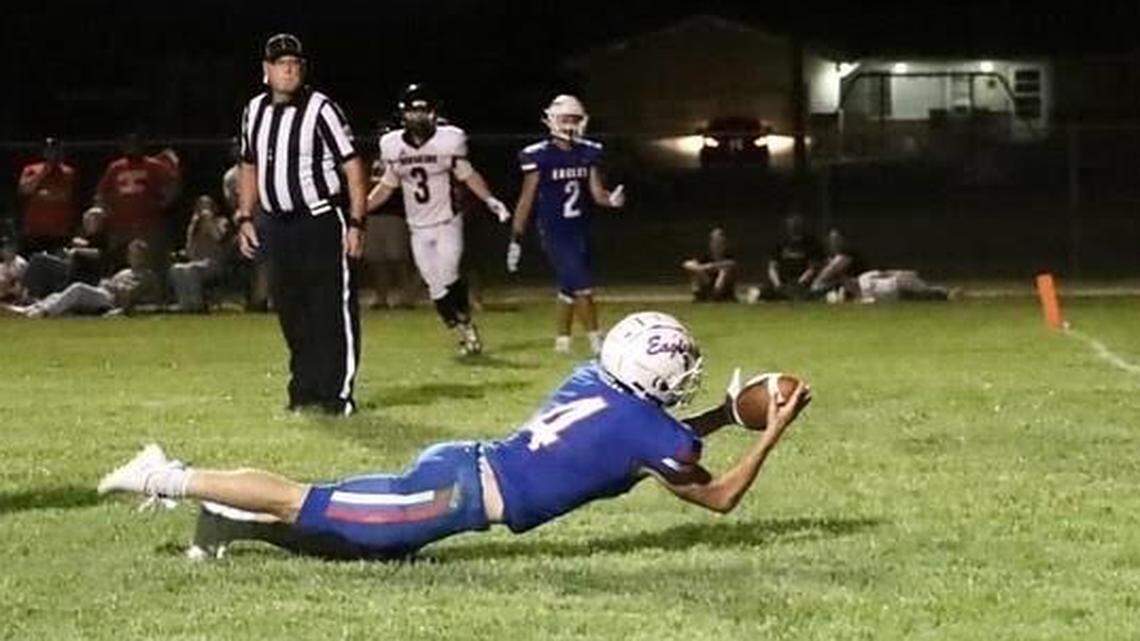 Jett Vincent started playing high school football at Wheatland and is finishing his career this season at Canton-Galva. Now he’s hoping to garner Division I scholarship offers.