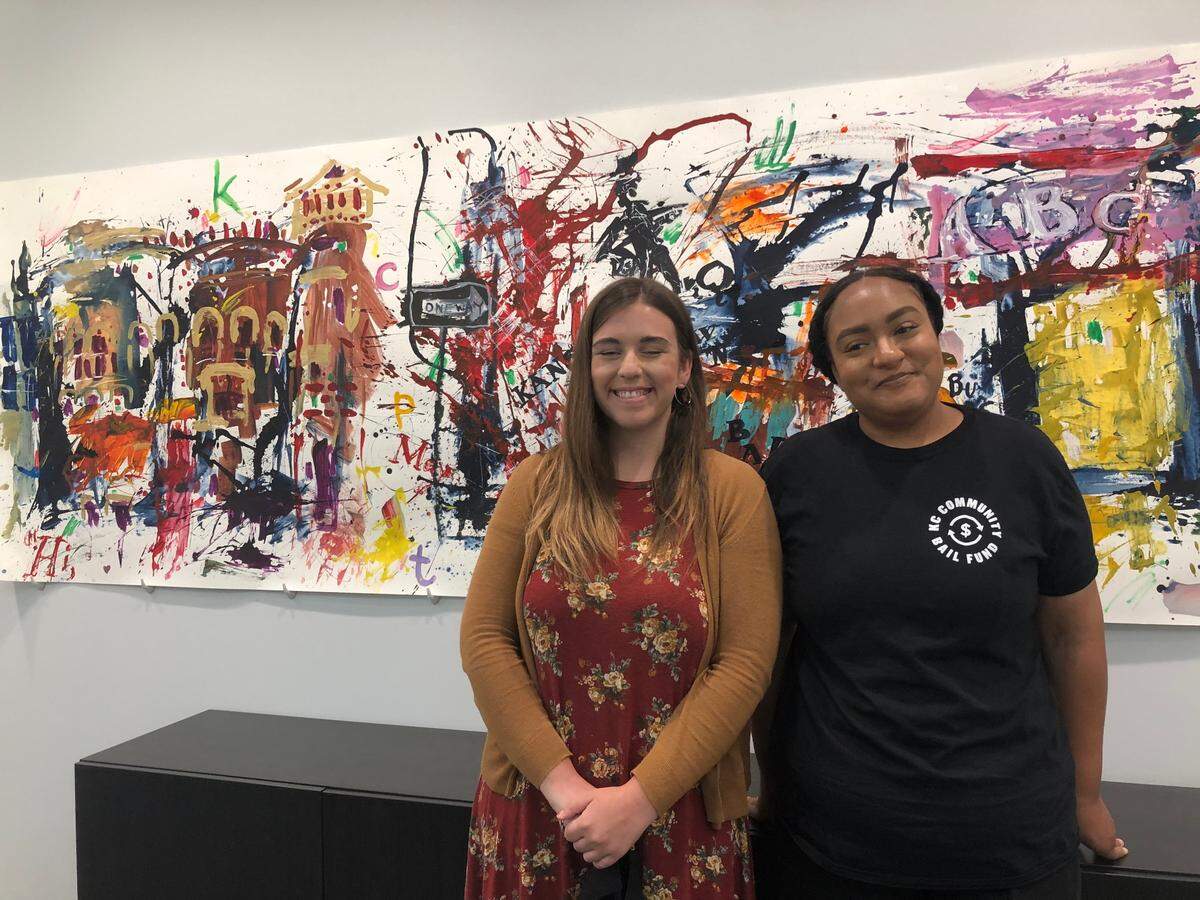 Lauren Worley (left) and Chloe Cooper, who co-founded the KC Community Bail Fund last May, saw a surge in donations in the past few weeks amid protests against systemic racism and the police killing of George Floyd in Minneapolis.
