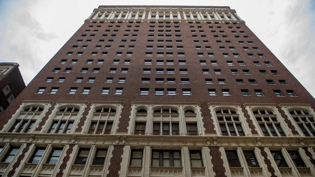 The Mark apartments at 106 W. 11th St. in downtown Kansas City. The Bernstein Companies and Aria Development Group converted the century-old building into a 222-unit apartment tower.
