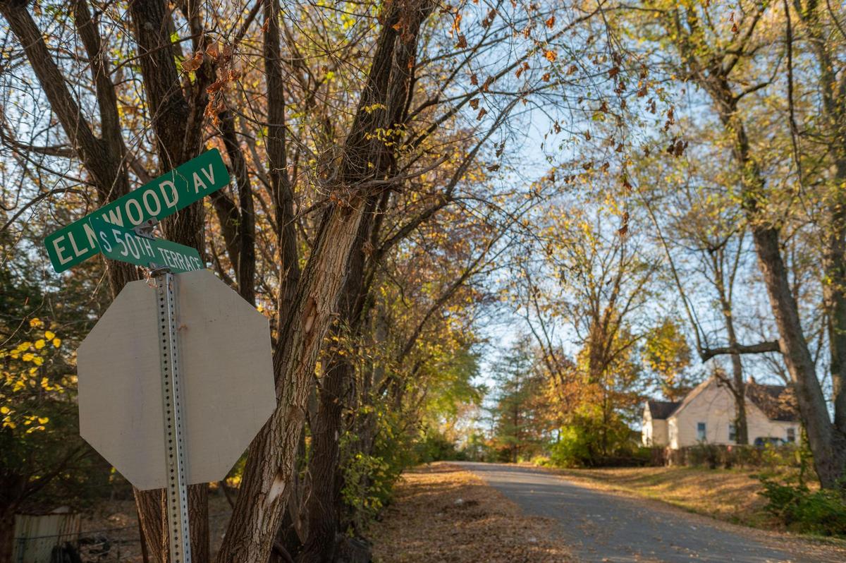 The 1600 block of South 50th Street in Kansas City, Kan. where 8 people were shot, one fatally during a Halloween party Monday night.
