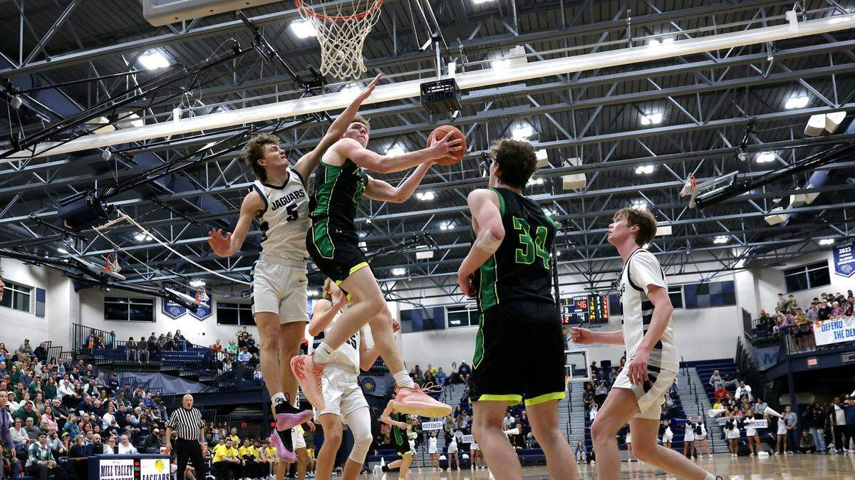 Shawnee Mission South wrapped up a No. 1 sub-state seed in Kansas Class 6A with a 74-61 win over Mill Valley on Friday, Feb. 21, 2025.