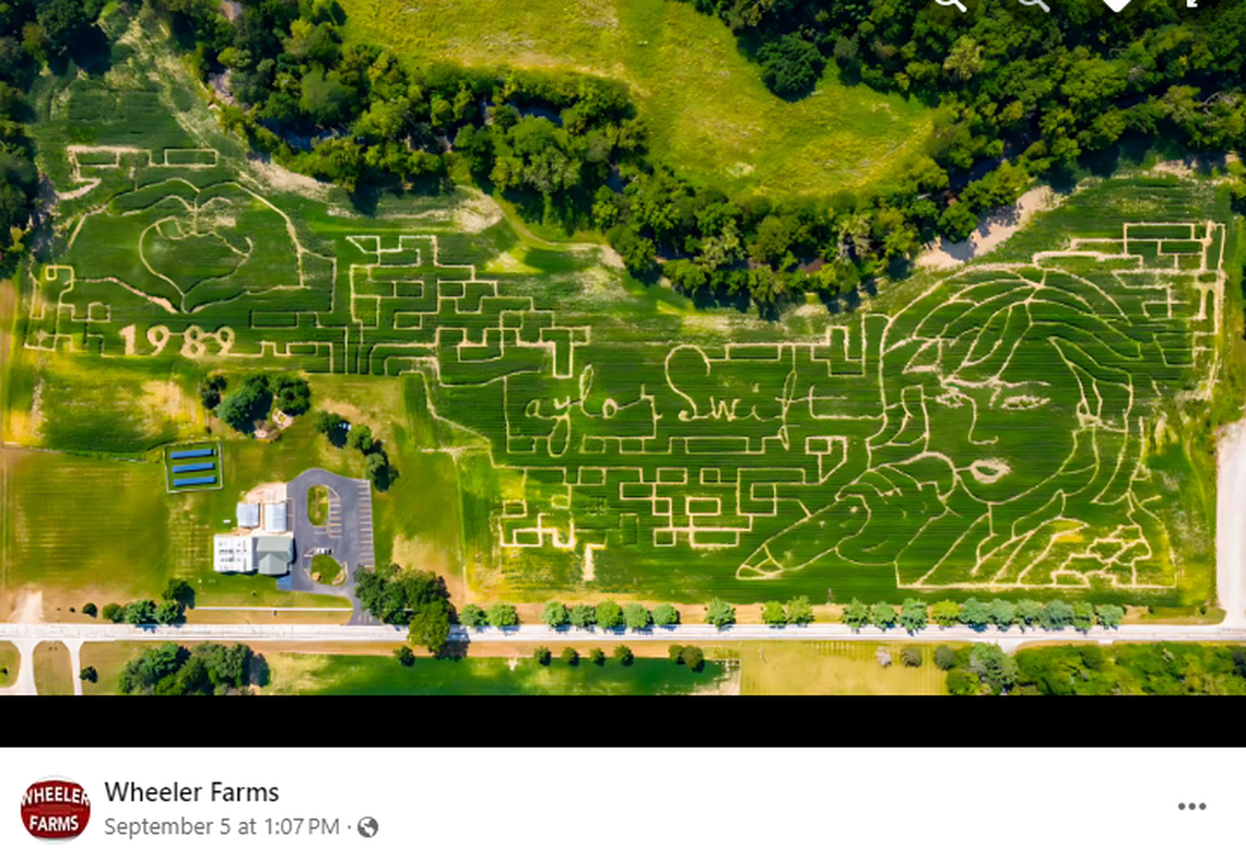 The Ohio farm etched Taylor Swift’s face into the corn field.